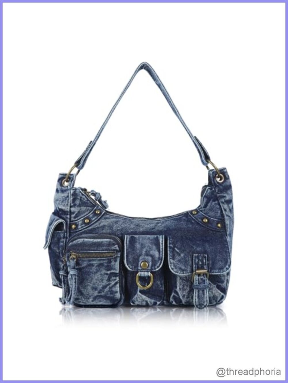 Soft Vegan Leather Hobo Shoulder Bag Multi-Pocket Tote Crossbody Removable Strap